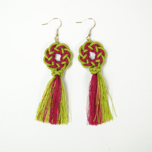 Aioi Knot Pierced Earings / Red