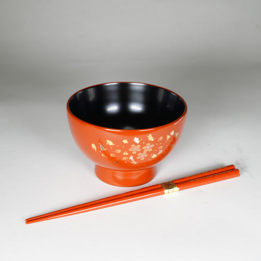Bowl and Chopsticks / Red