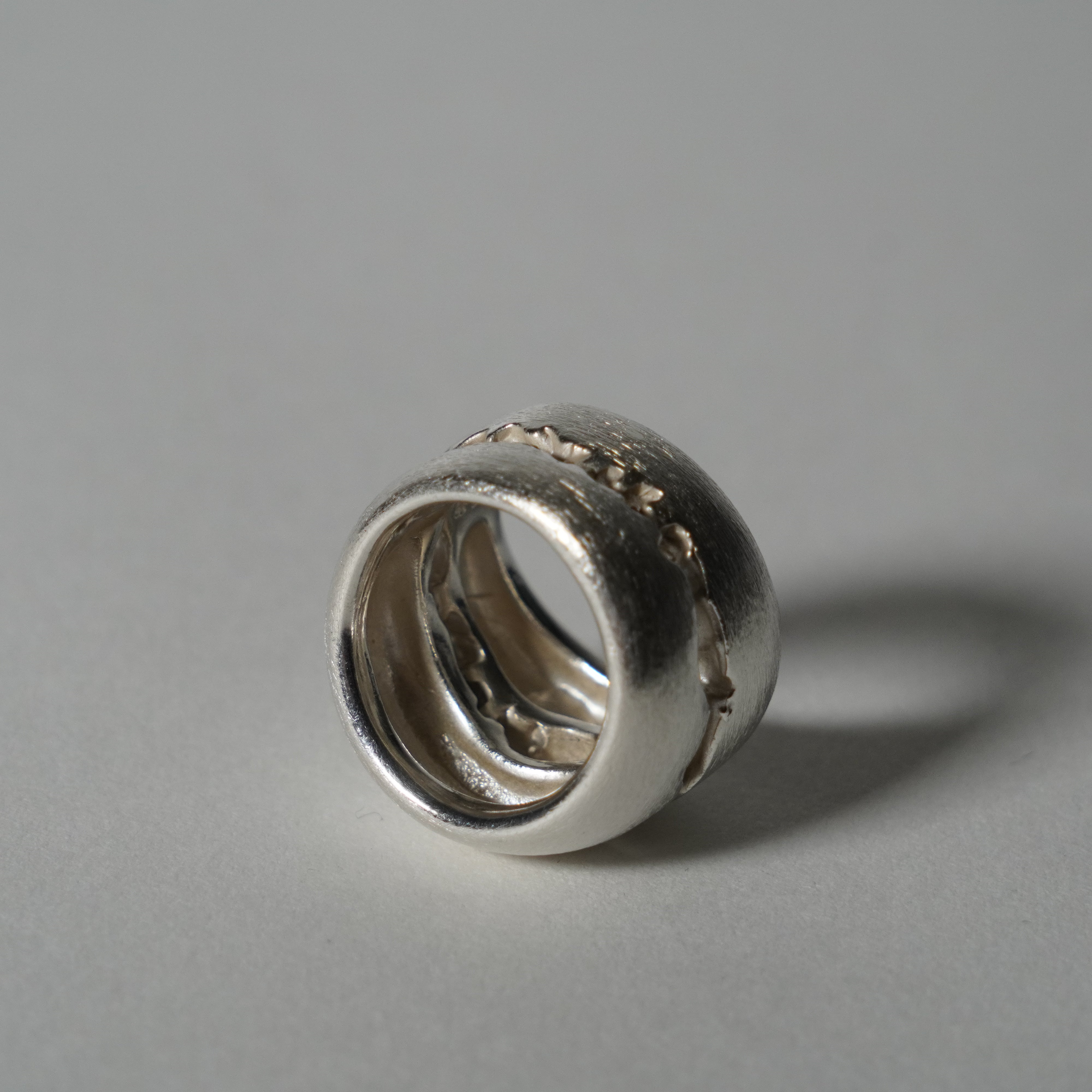 Silberring / Riss