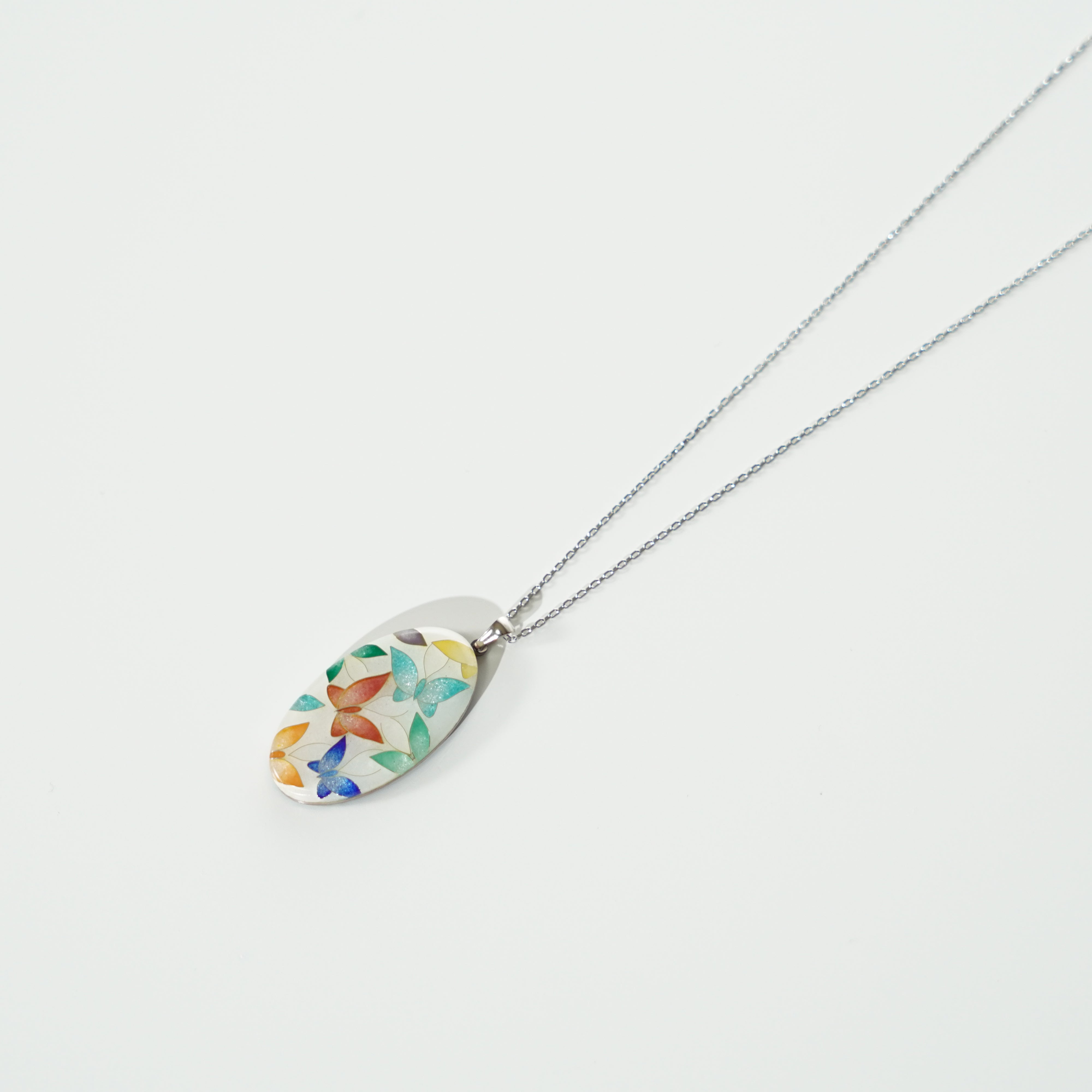 Premium Pendant / Owari Cloisonne / Butterfly / Polished