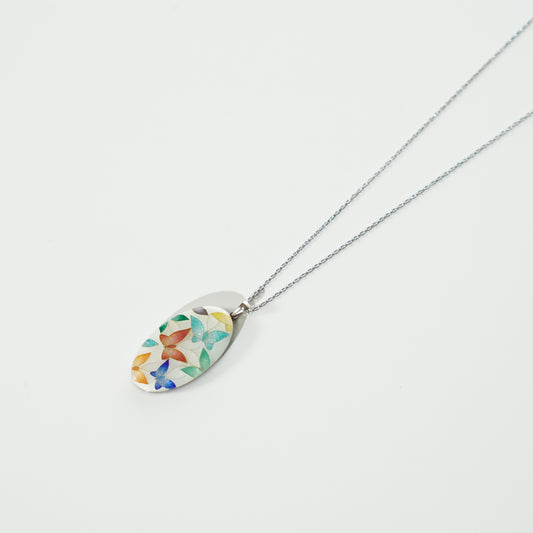 Premium Pendant / Owari Cloisonne / Butterfly / Polished