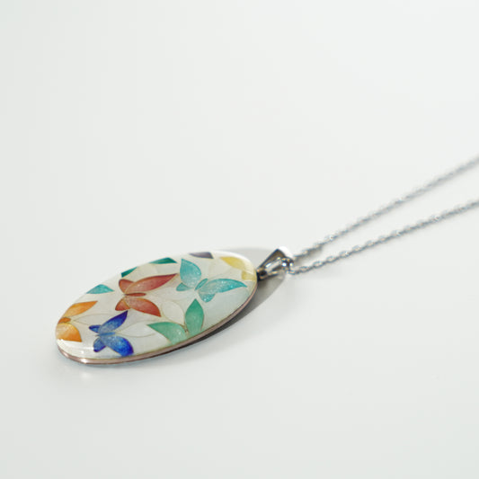 Premium Pendant / Owari Cloisonne / Butterfly / Polished