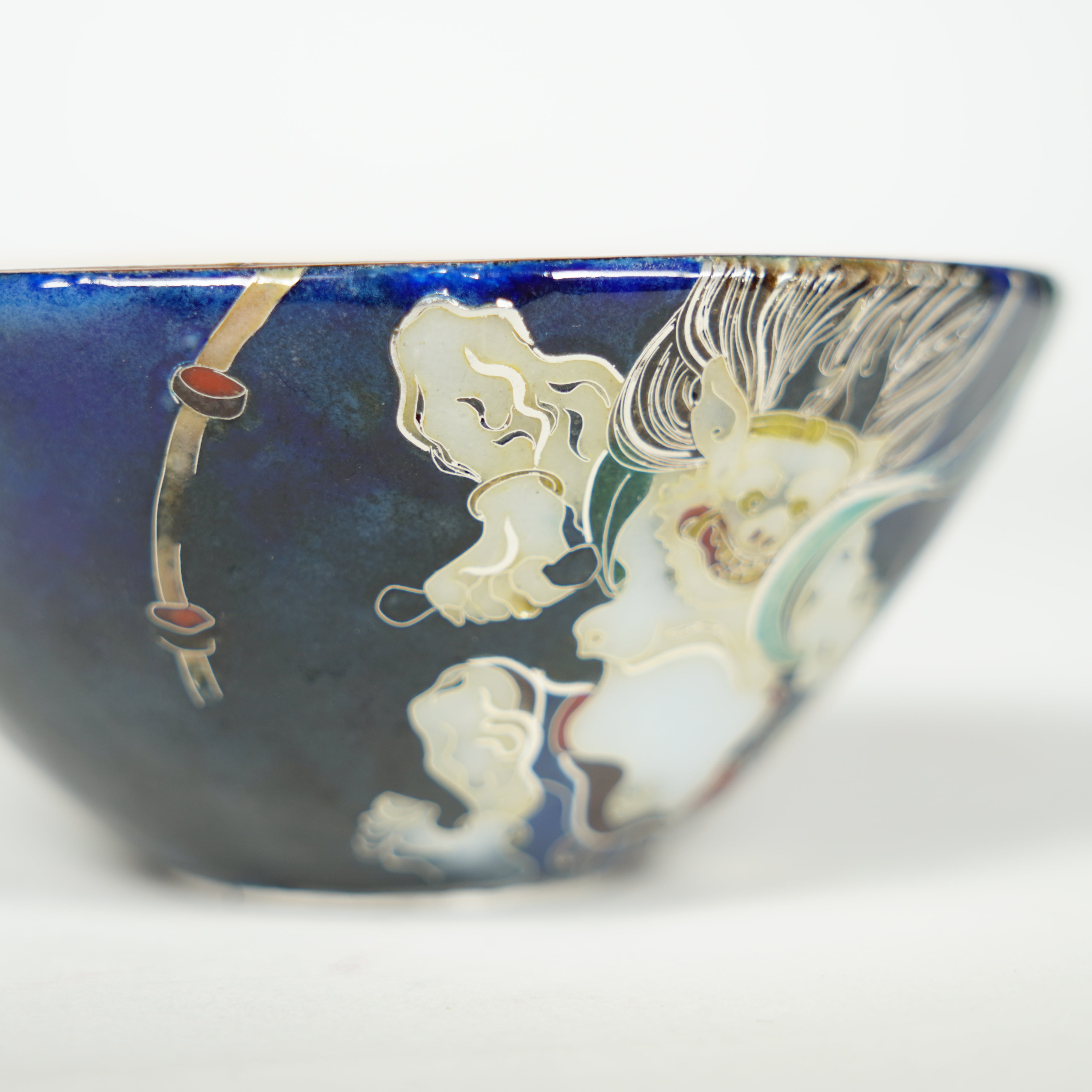 Kyoto Cloisonne / Guinomi / Wind God and Thunder God