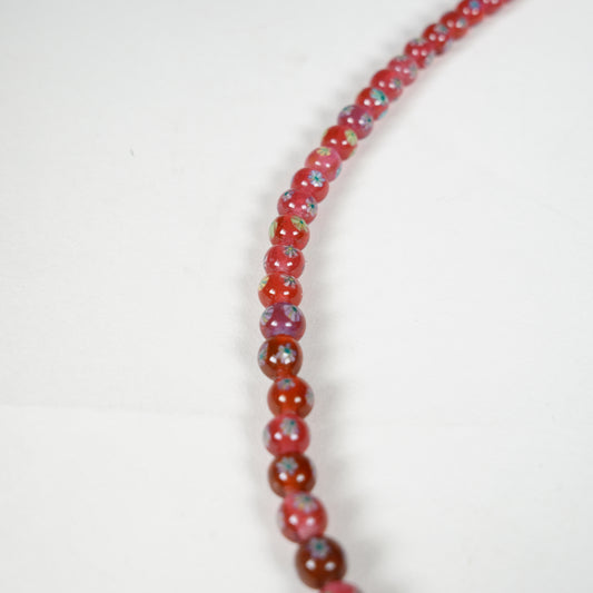 Perles de verre Neckalce / Red