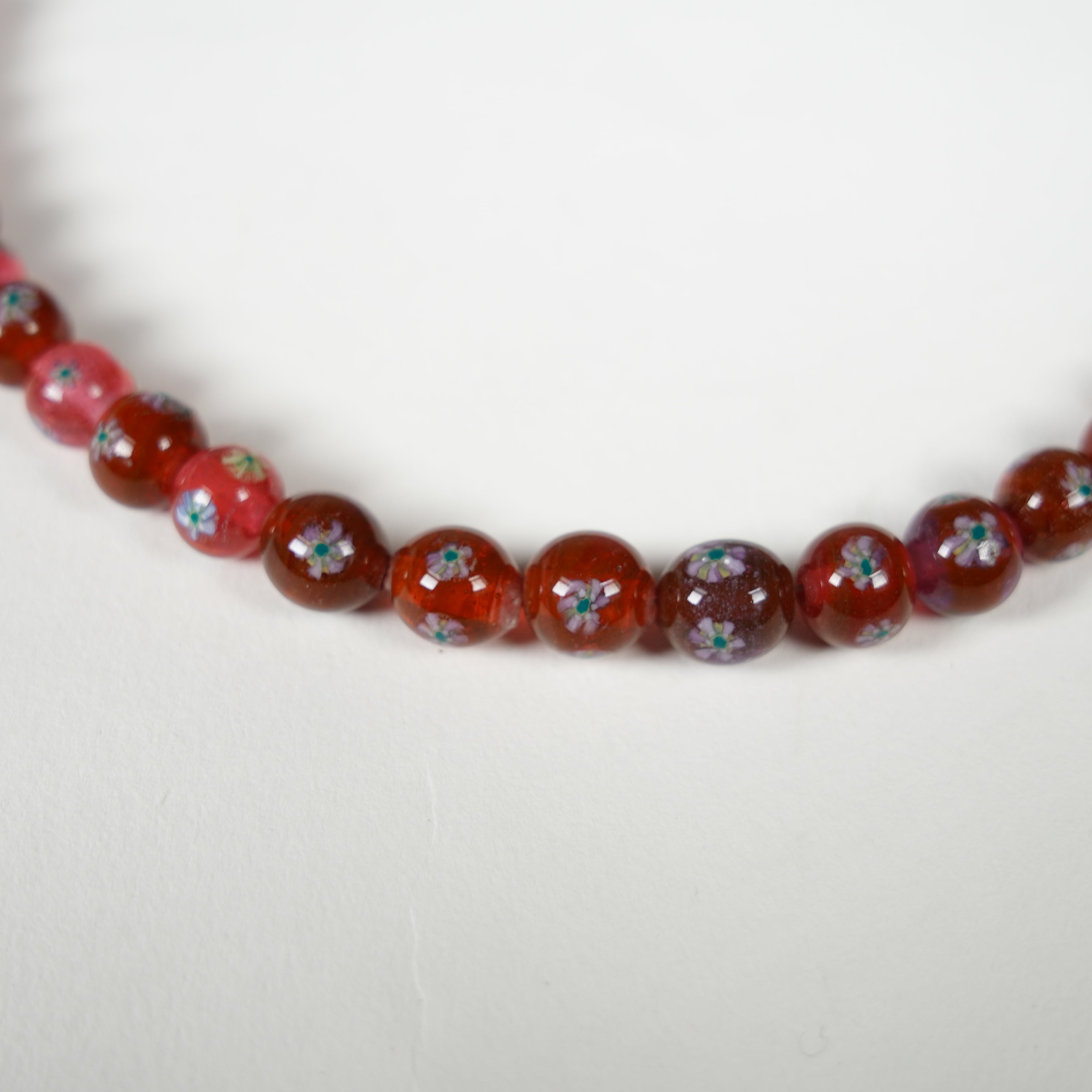 Glasperlen Neckalce / Rot