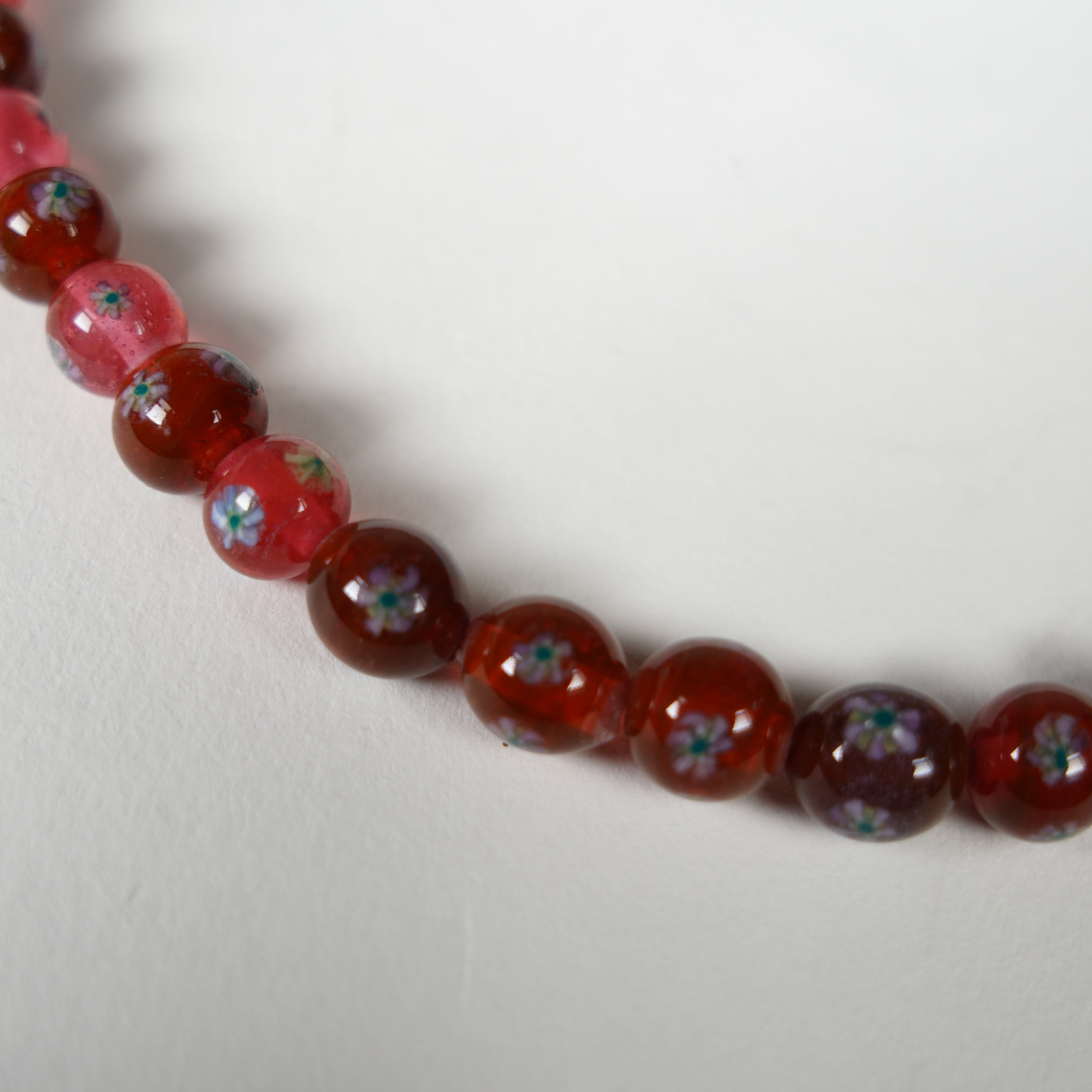Glasperlen Neckalce / Rot