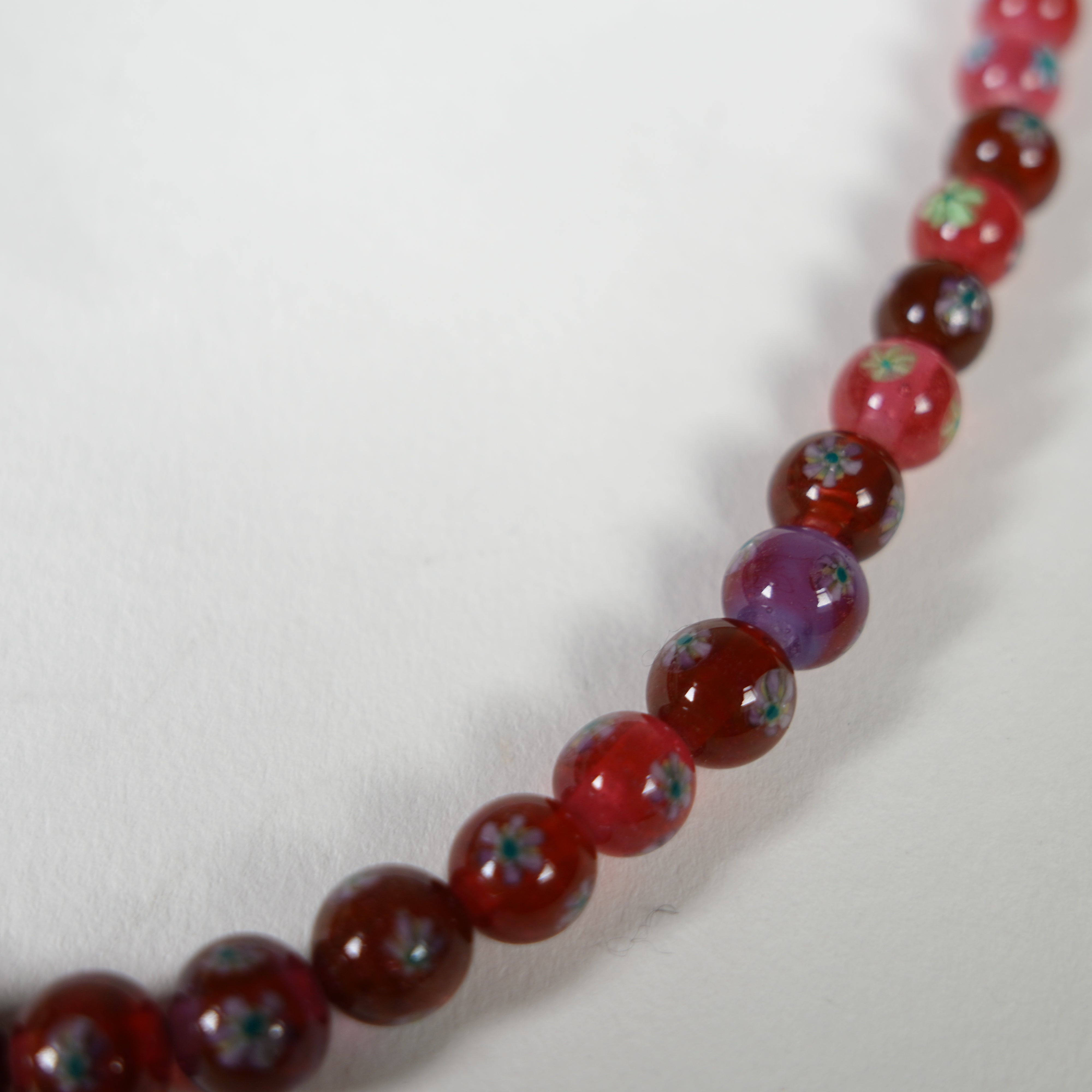 Glasperlen Neckalce / Rot