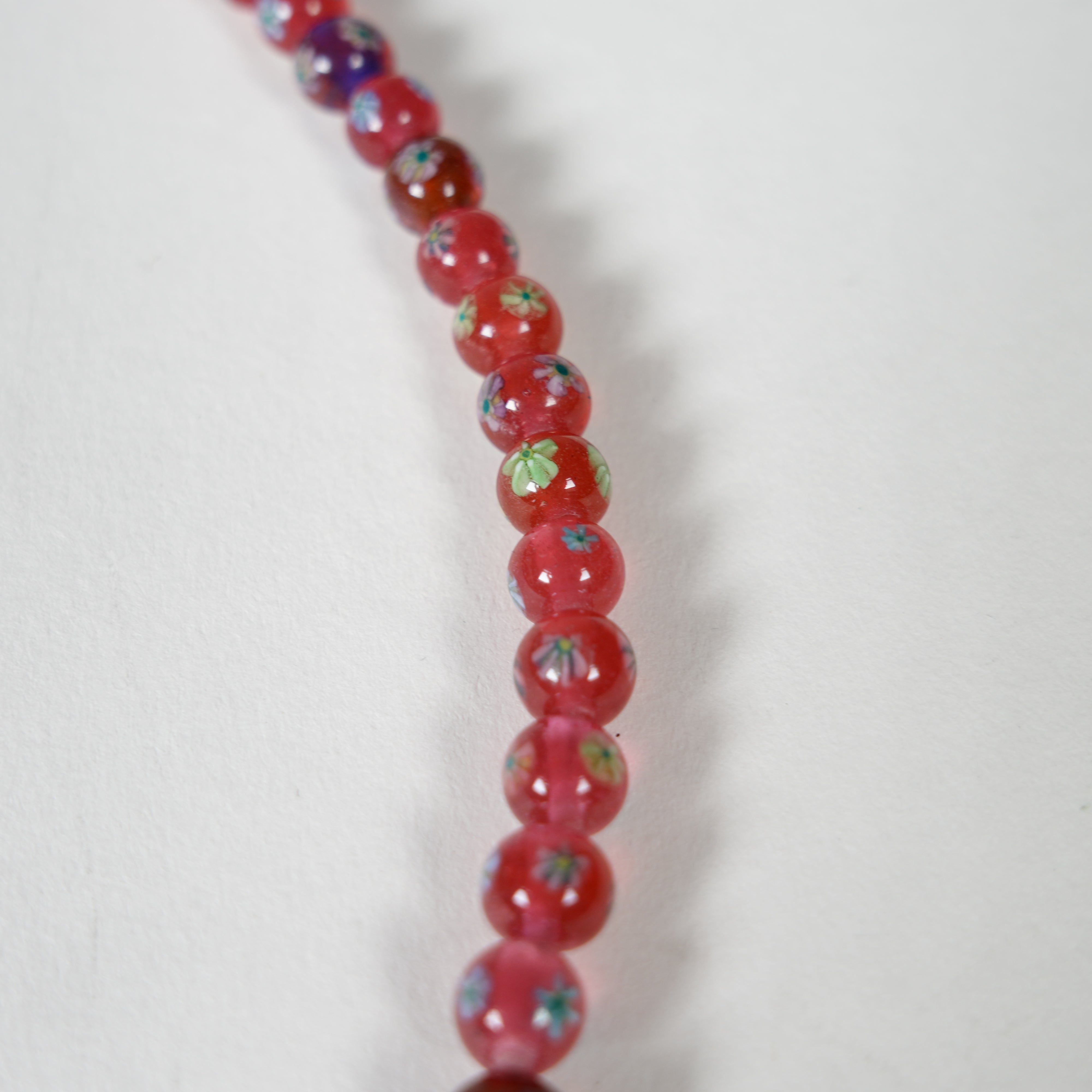 Glasperlen Neckalce / Rot