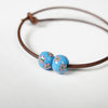Bracelet de perles de verre / bleu turquoise