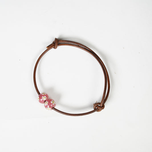 Glass Beads Bracelet / Red