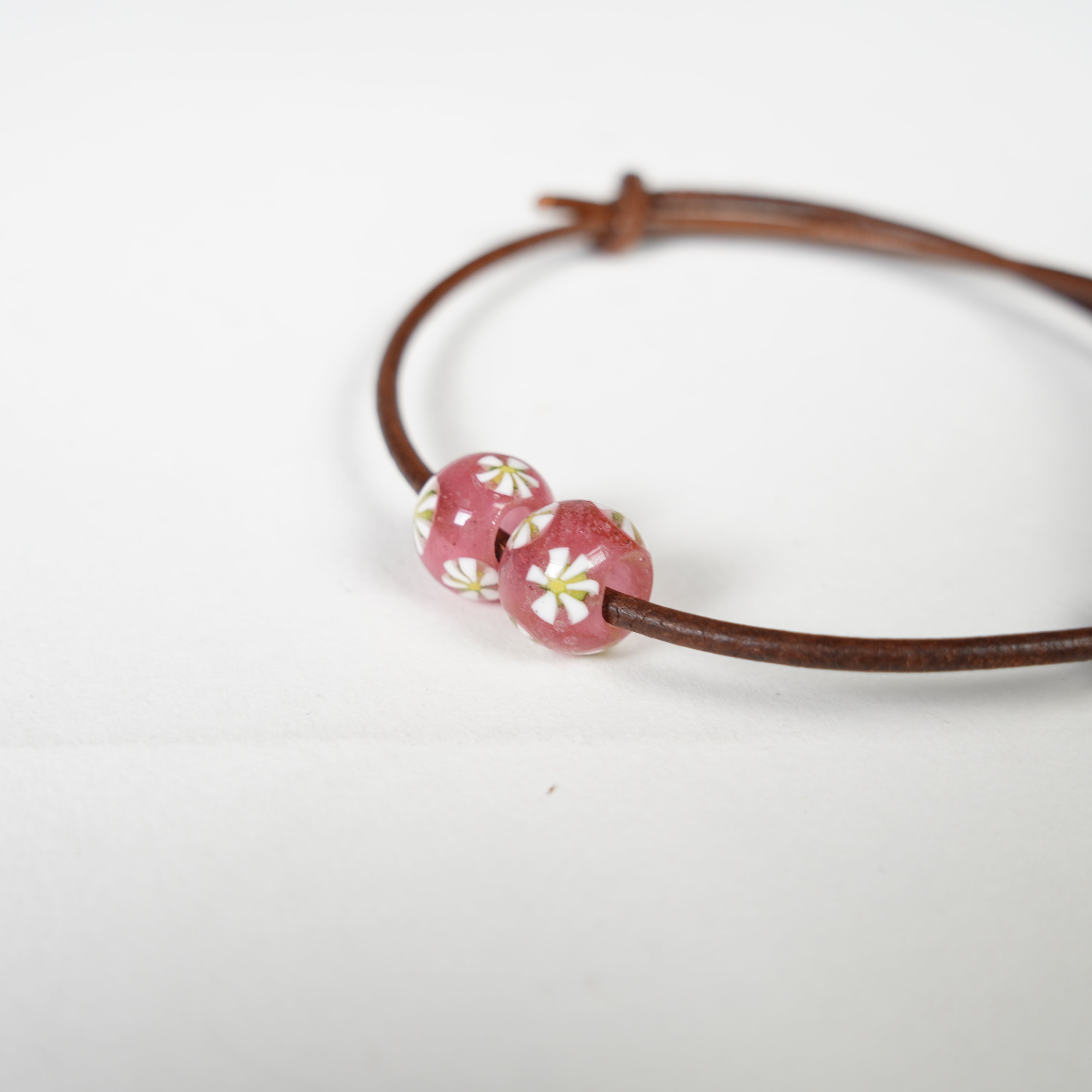 Glasperlen Armband / Rot