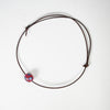 Glass Beads Neckalce / Red and Blue Flower