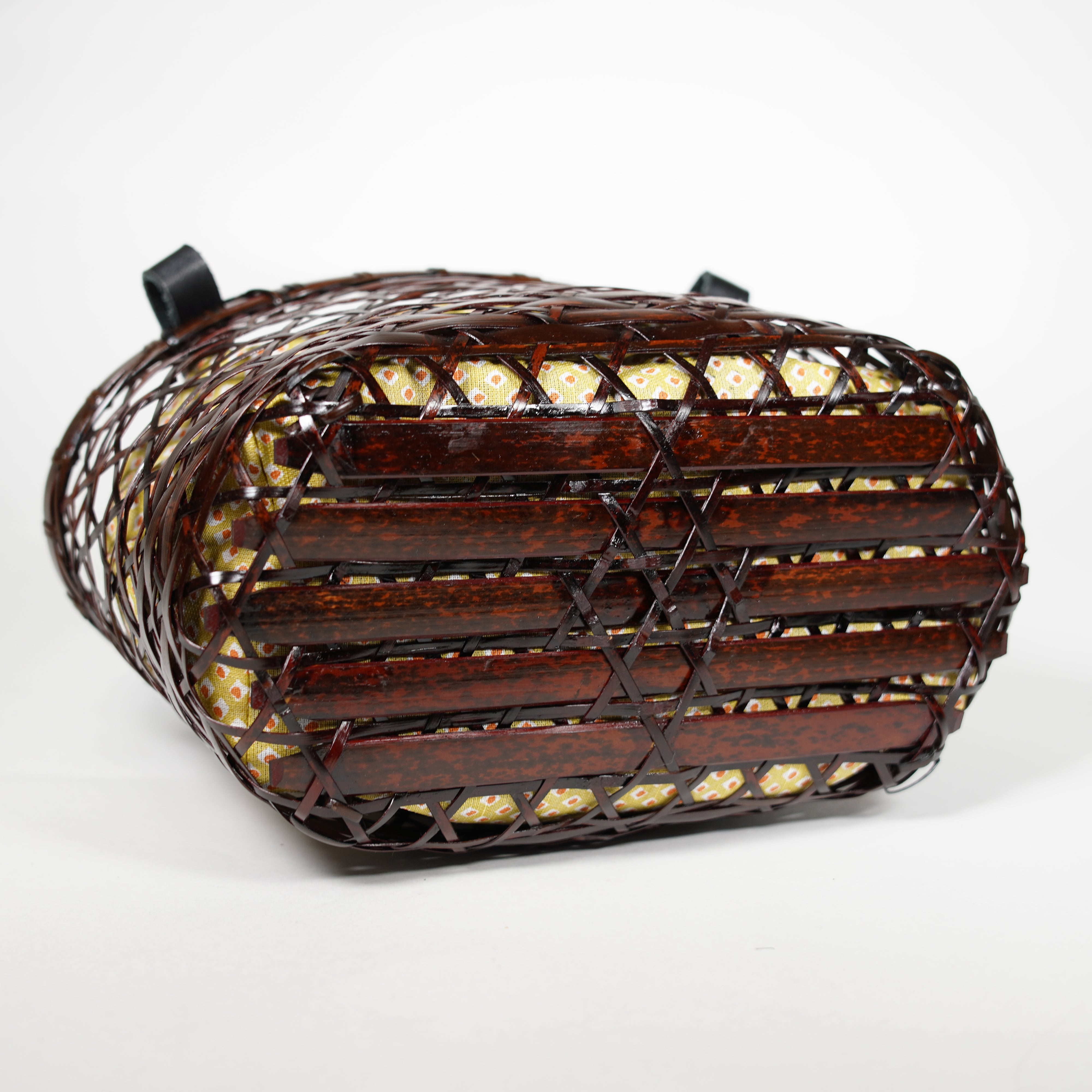Bamboo Bag / Black Lacquer / Leather Handle