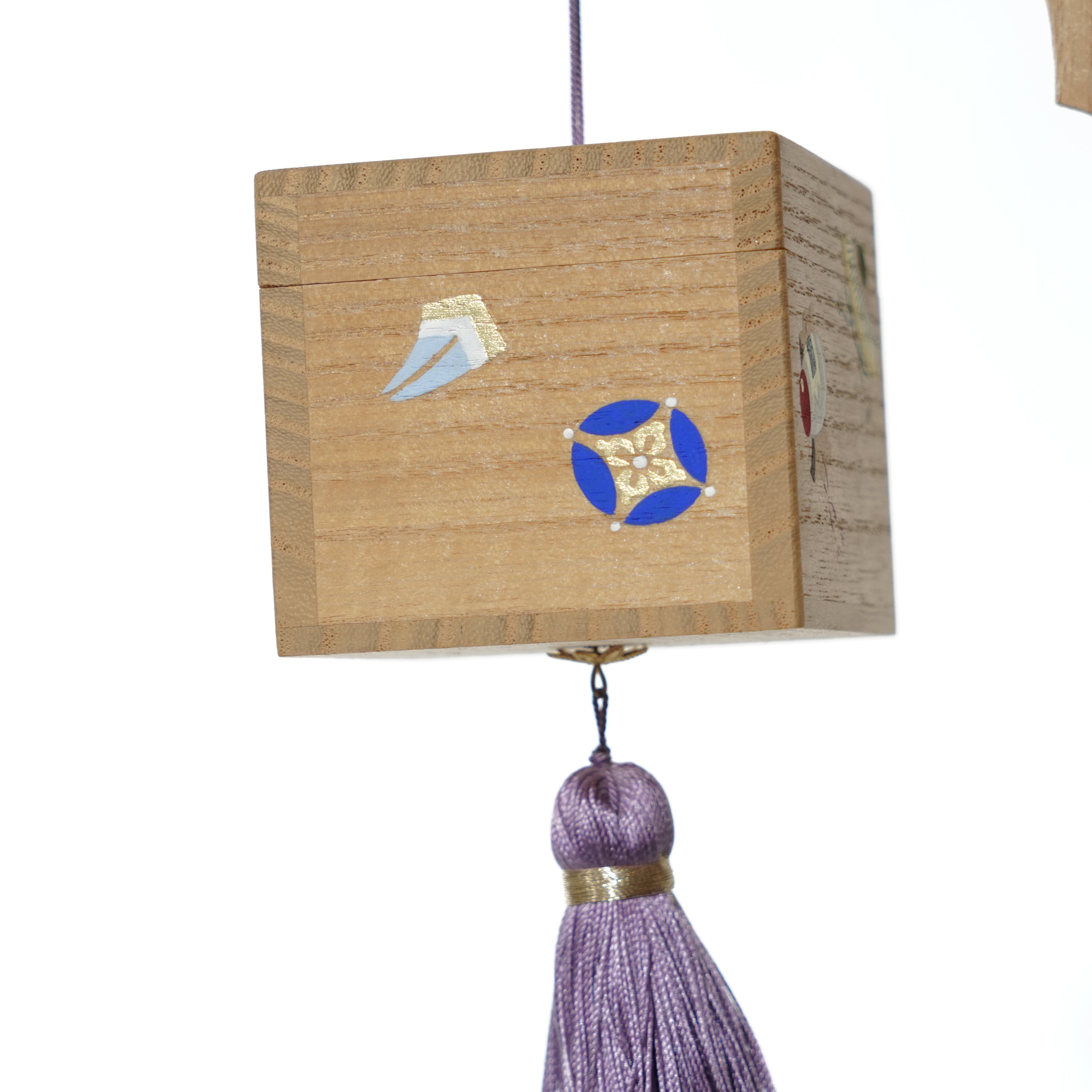 Hand-painted Storage Box Ornament / Paulownia Wood