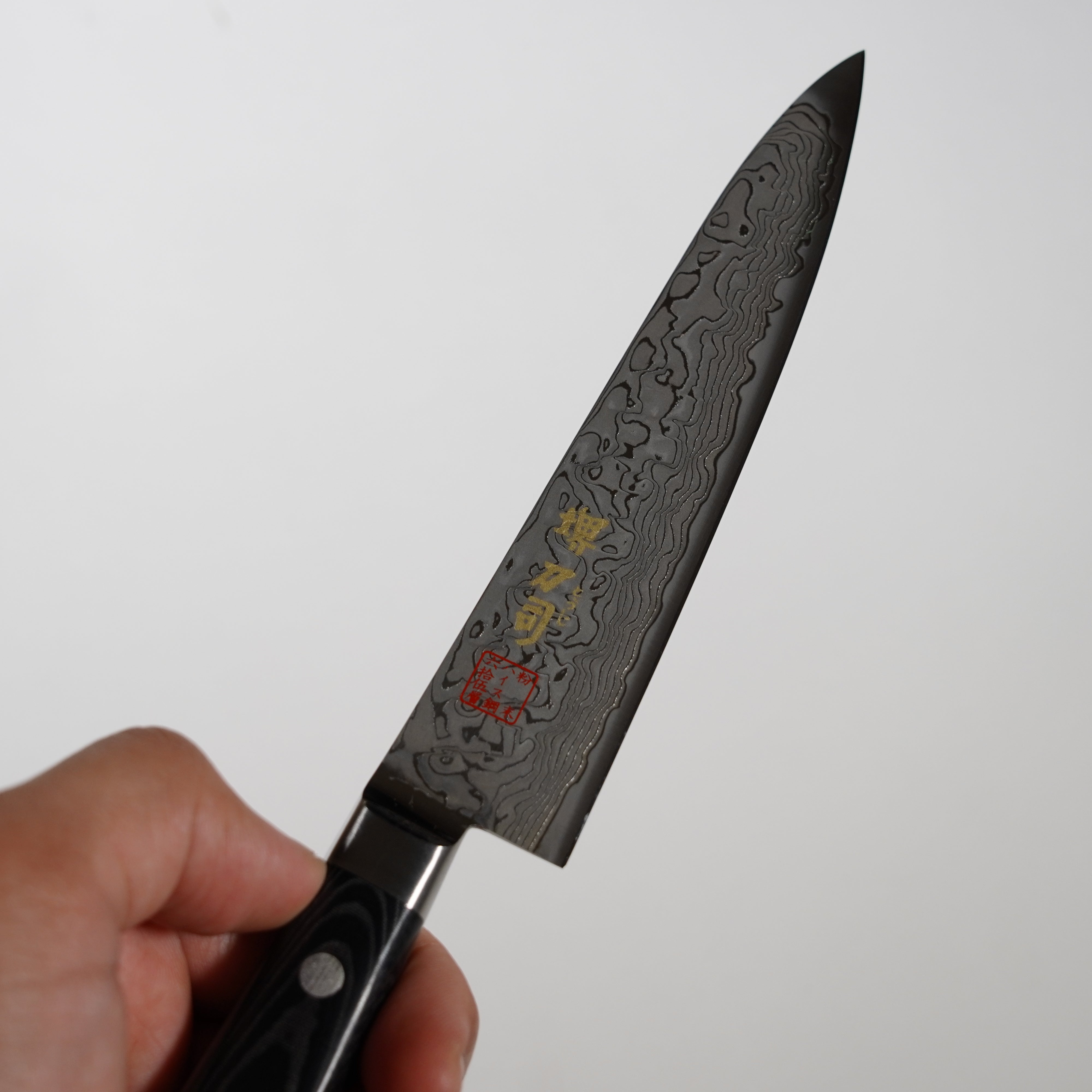 Acciaio ad alta velocità in polvere Damasco / Santoku / 170mm