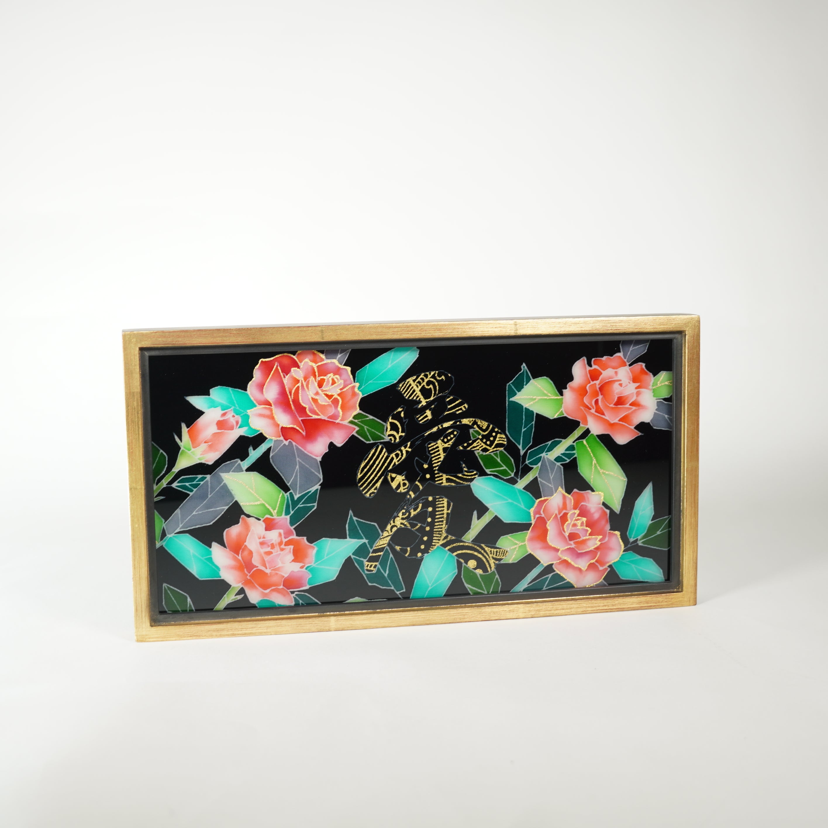 Art Panel / Hand-dyed Silk / "Ai" (Love)