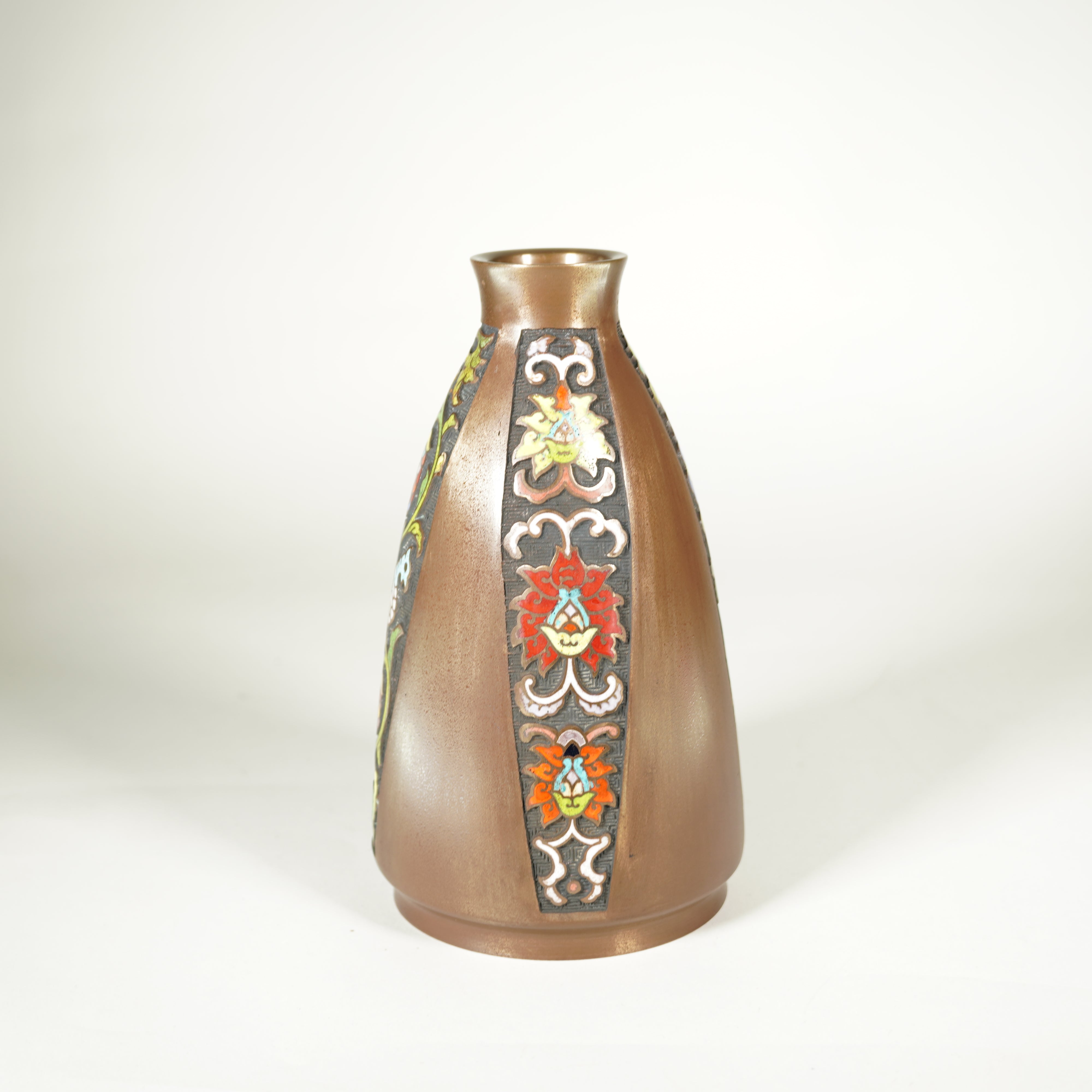 Flower Vase / Doro-shippo (Traditional Matte Cloisonné)