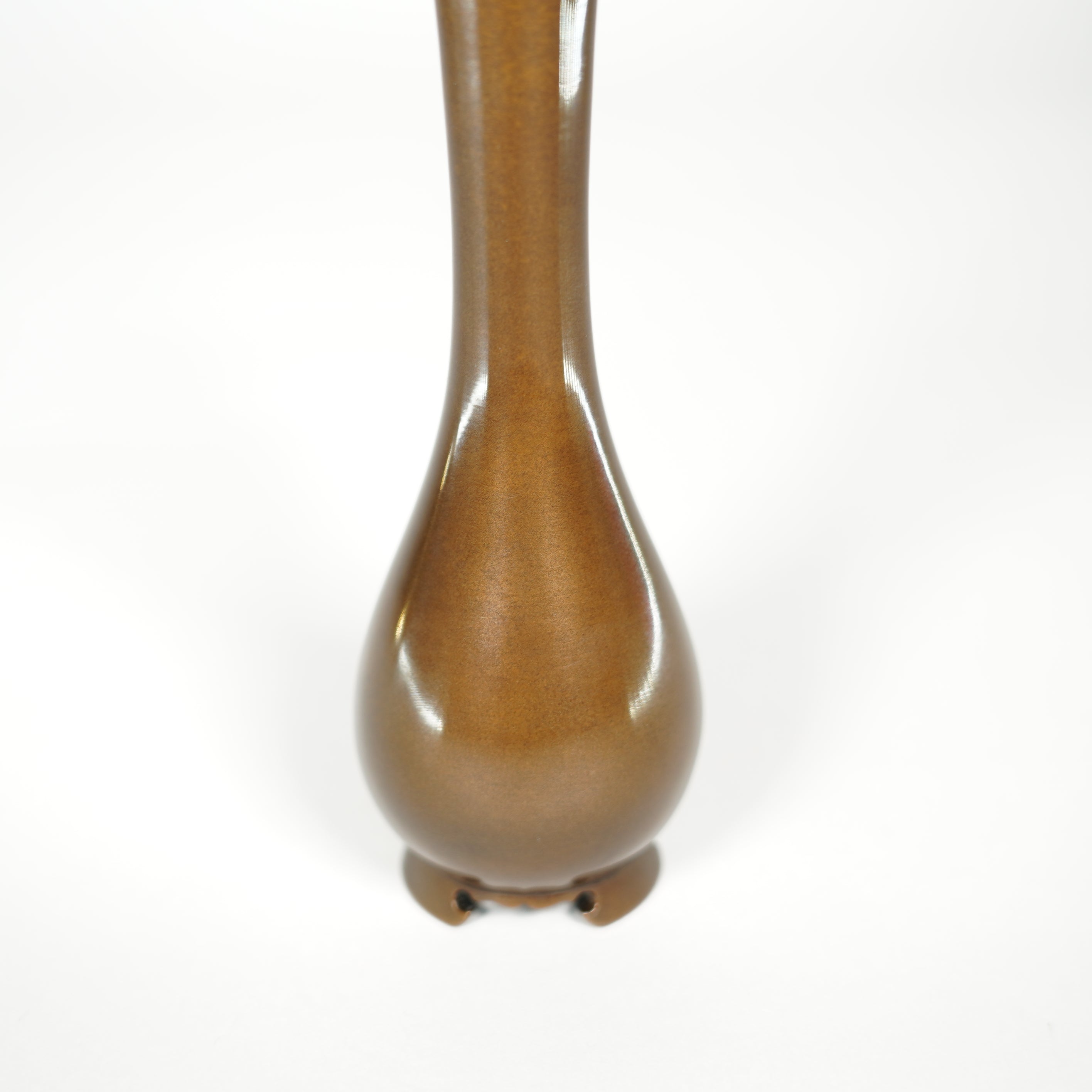 Wachsgussblume Vase / Braun