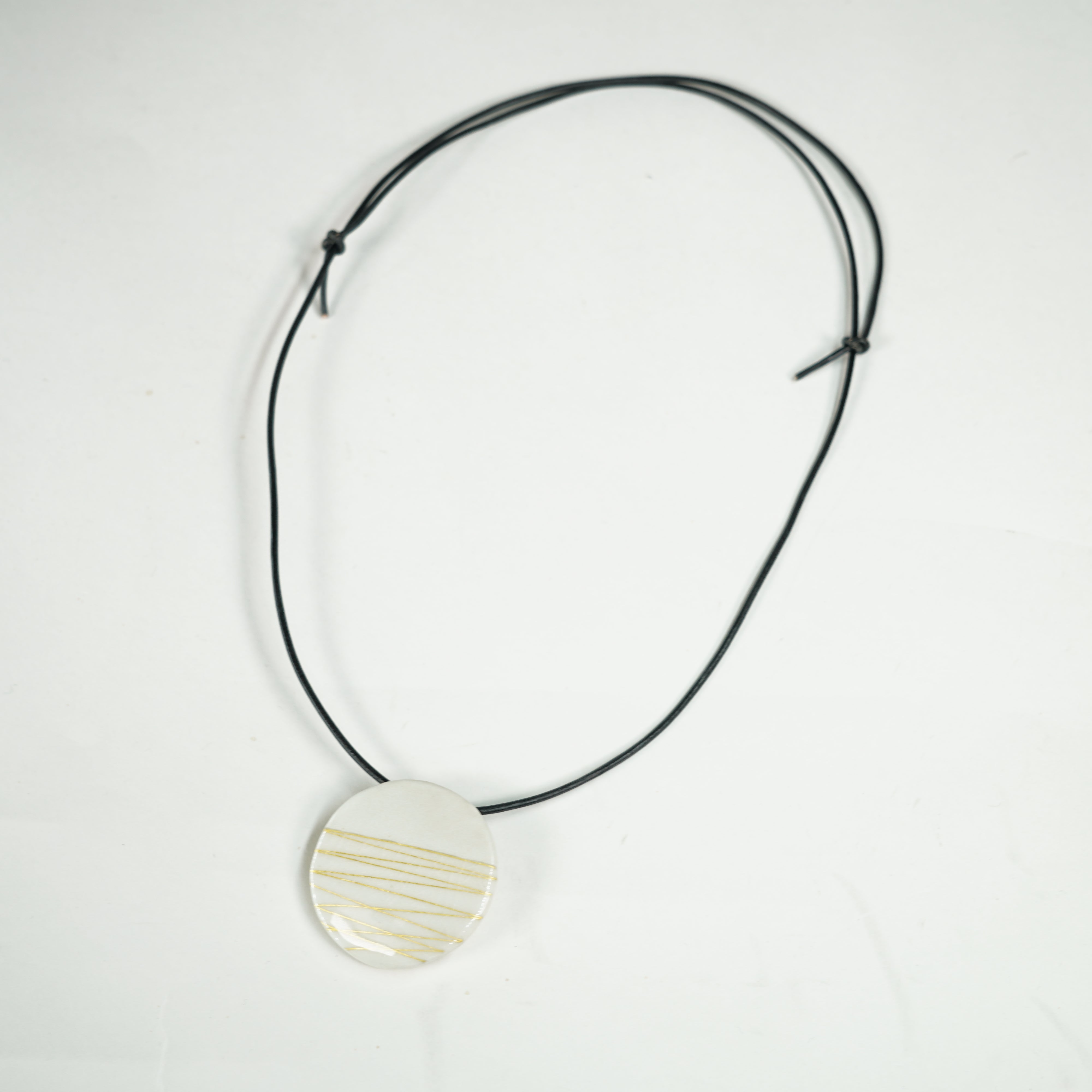 Kirikane Pendant / Gold Leaf Appliqué / Wave Light (Hako)