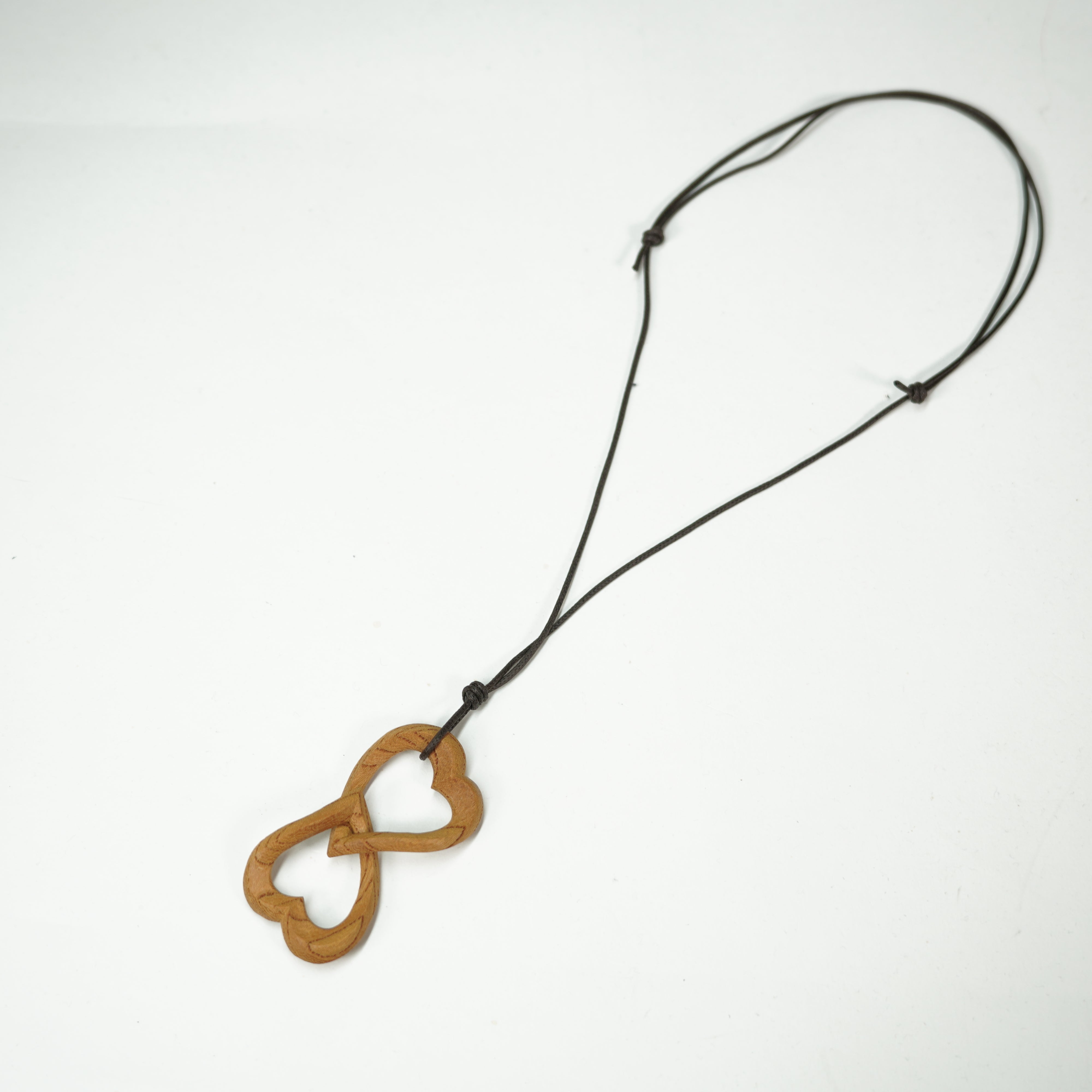 Necklace / Double Heart / Vertical