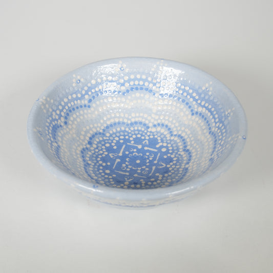 Raku Pottery / Tea Bowl / Pointillism