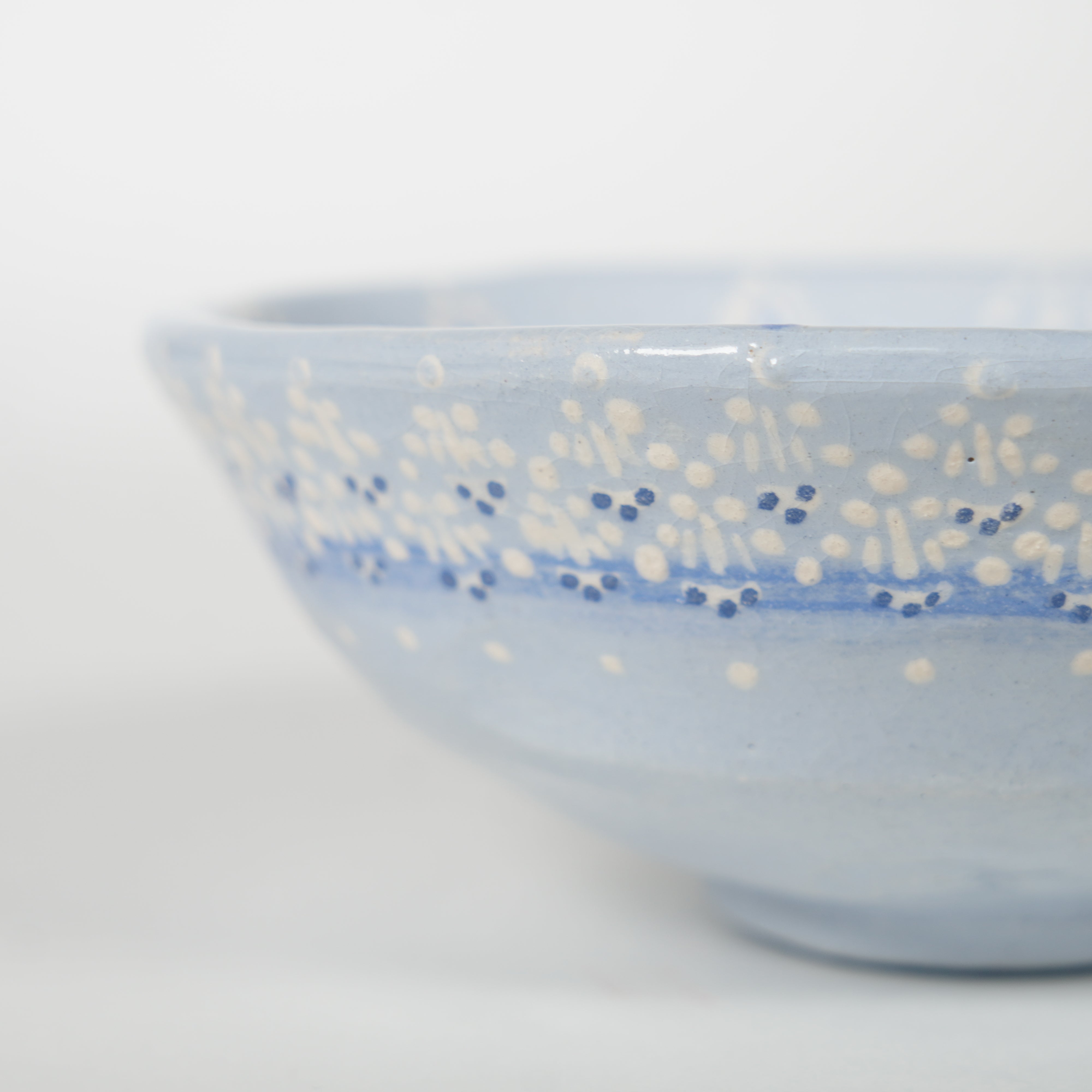 Raku Pottery / Tea Bowl / Pointillism
