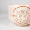 Raku -Keramik / Teeschale / Kranz aus Kirschblüte