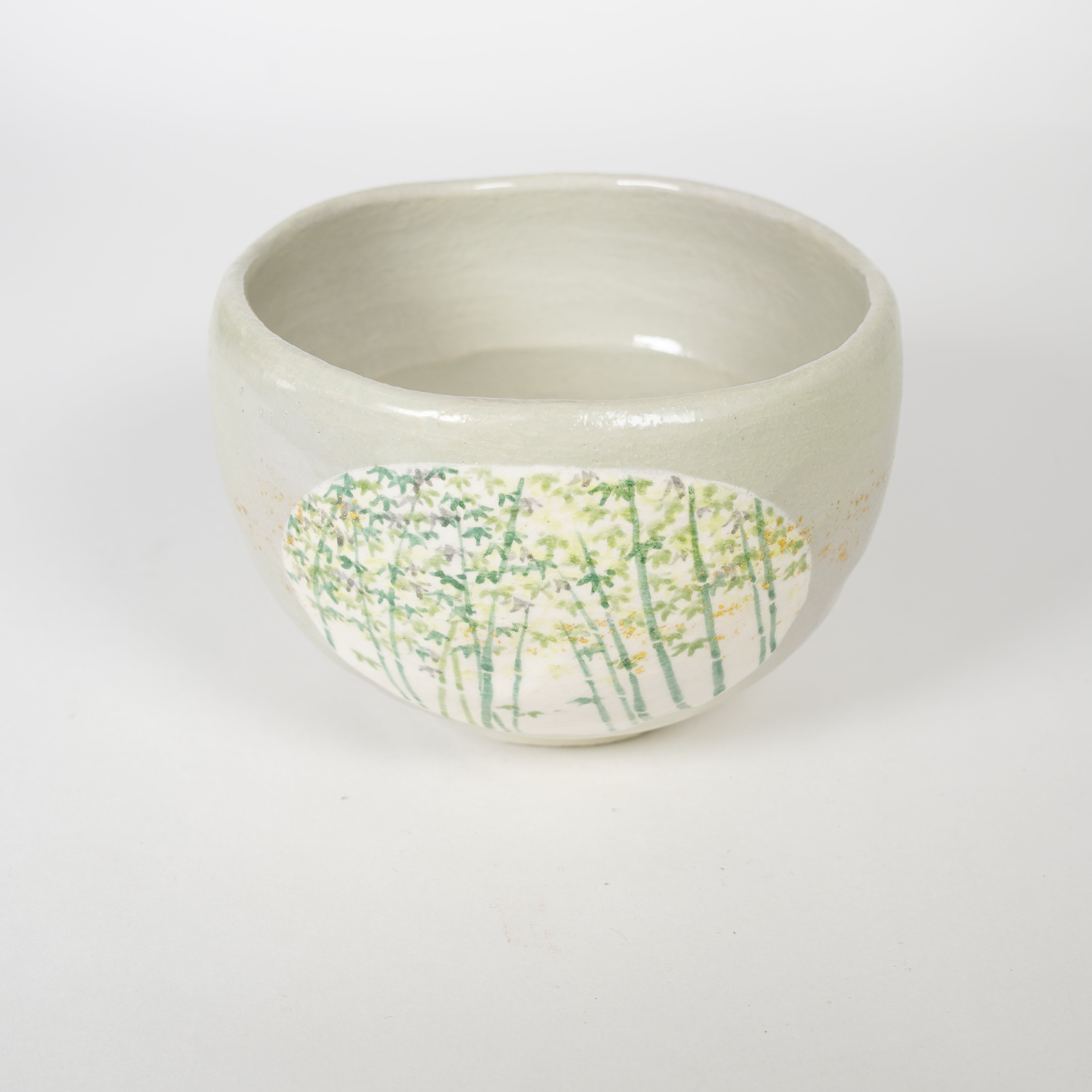Raku Pottery / Tea Bowl / Bamboo