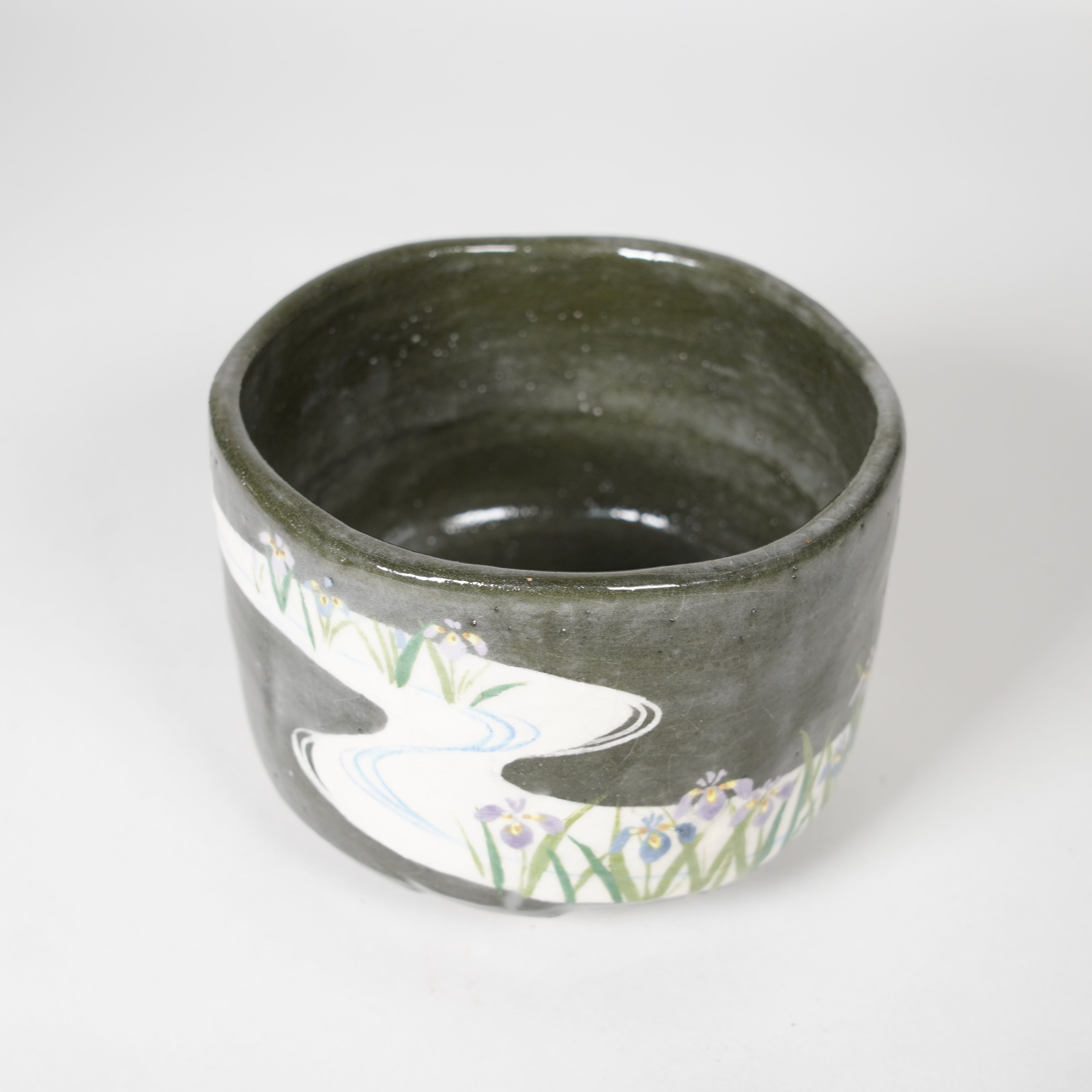 Raku -Keramik / Teeschale / Iris