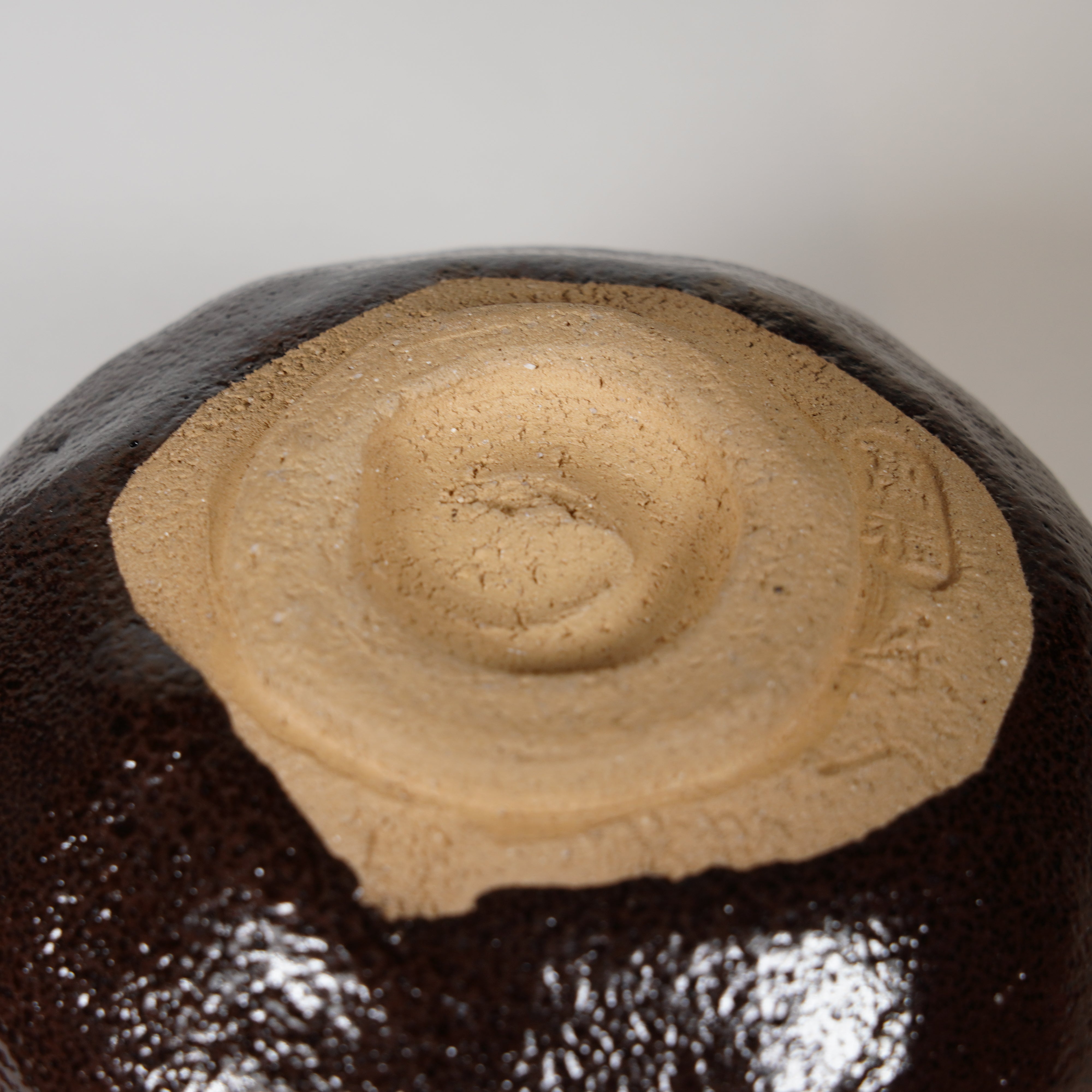 Raku Pottery / Tea Bowl / Black Glaze