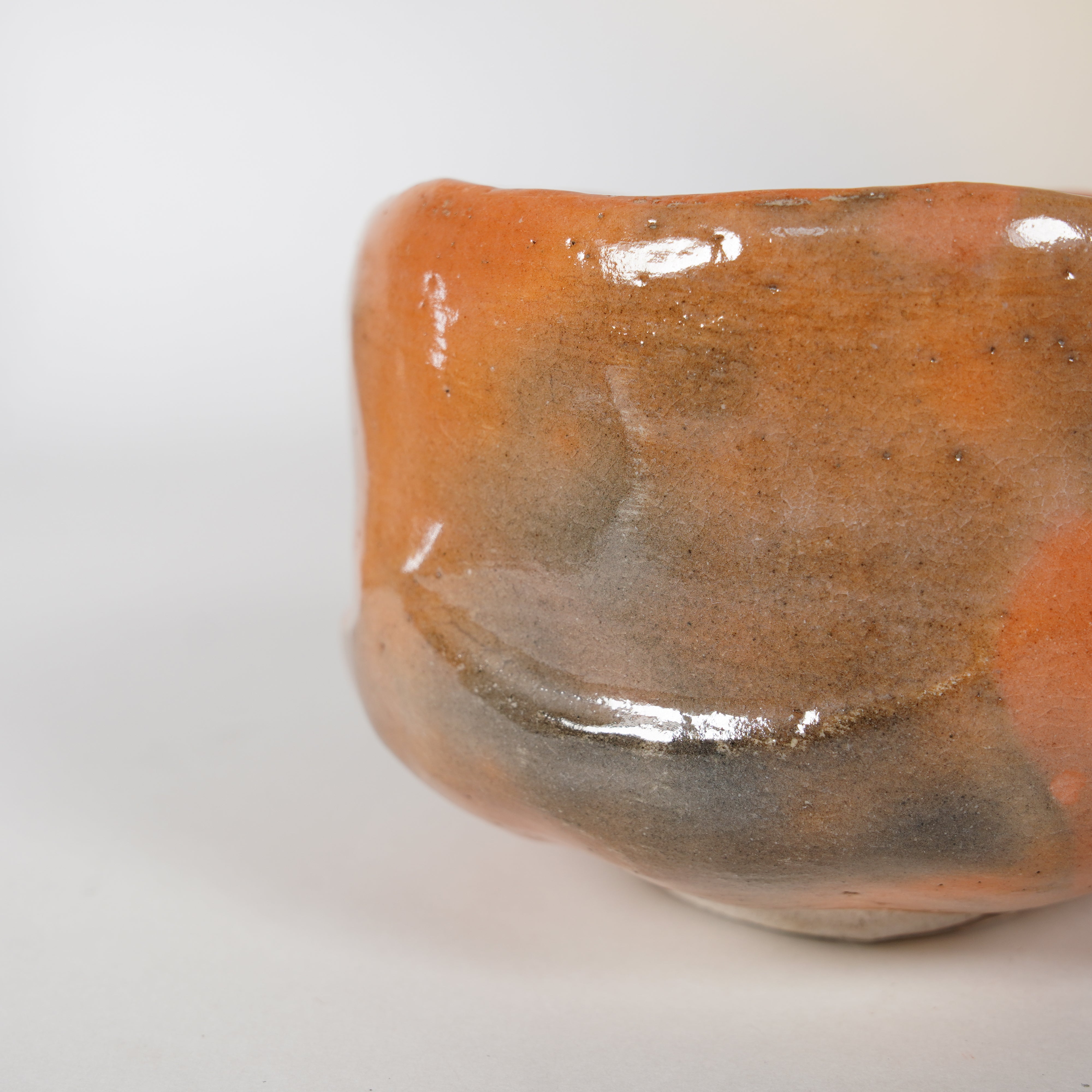 Cerámica raku / tazón de té / arcilla roja 1