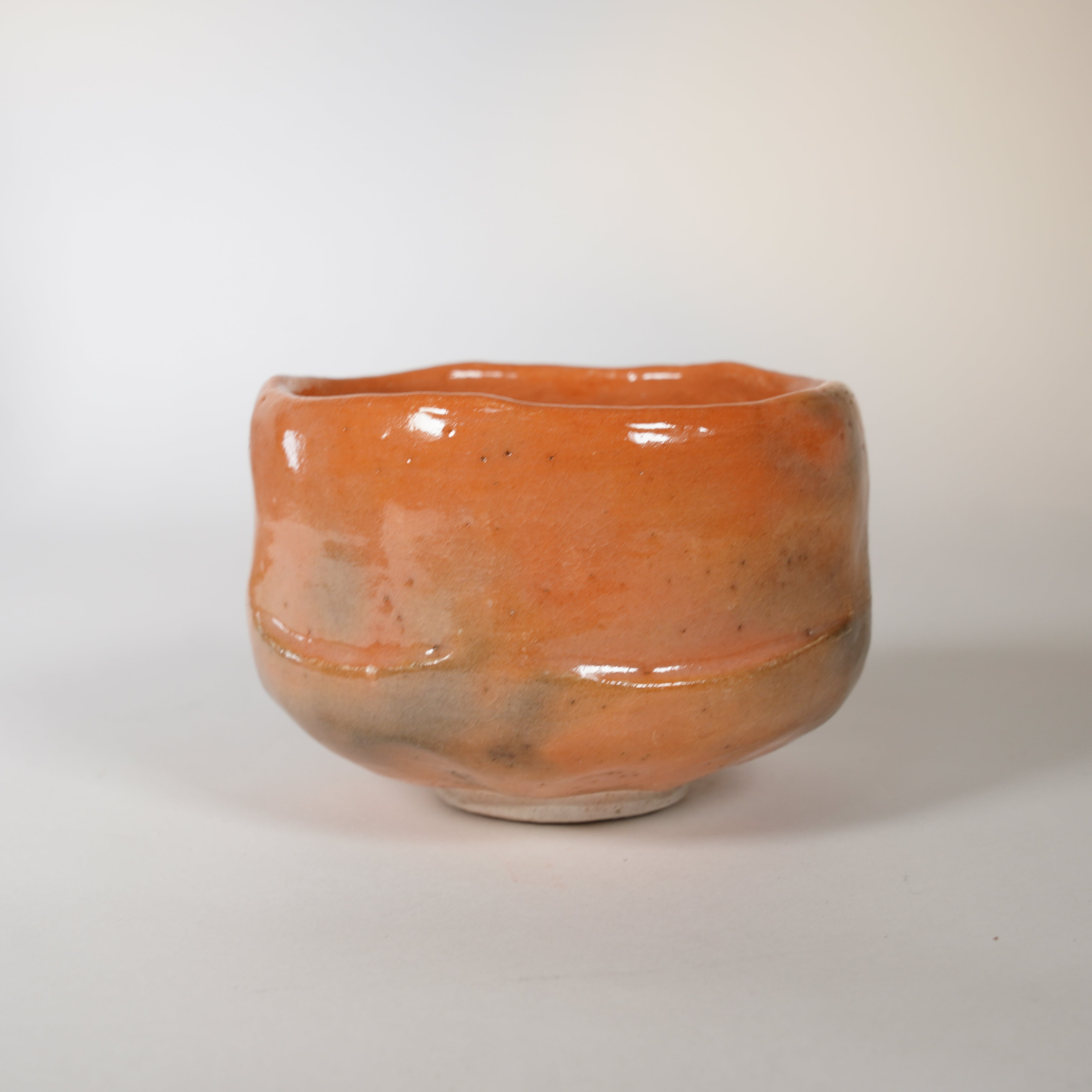 Cerámica raku / tazón de té / arcilla roja 1