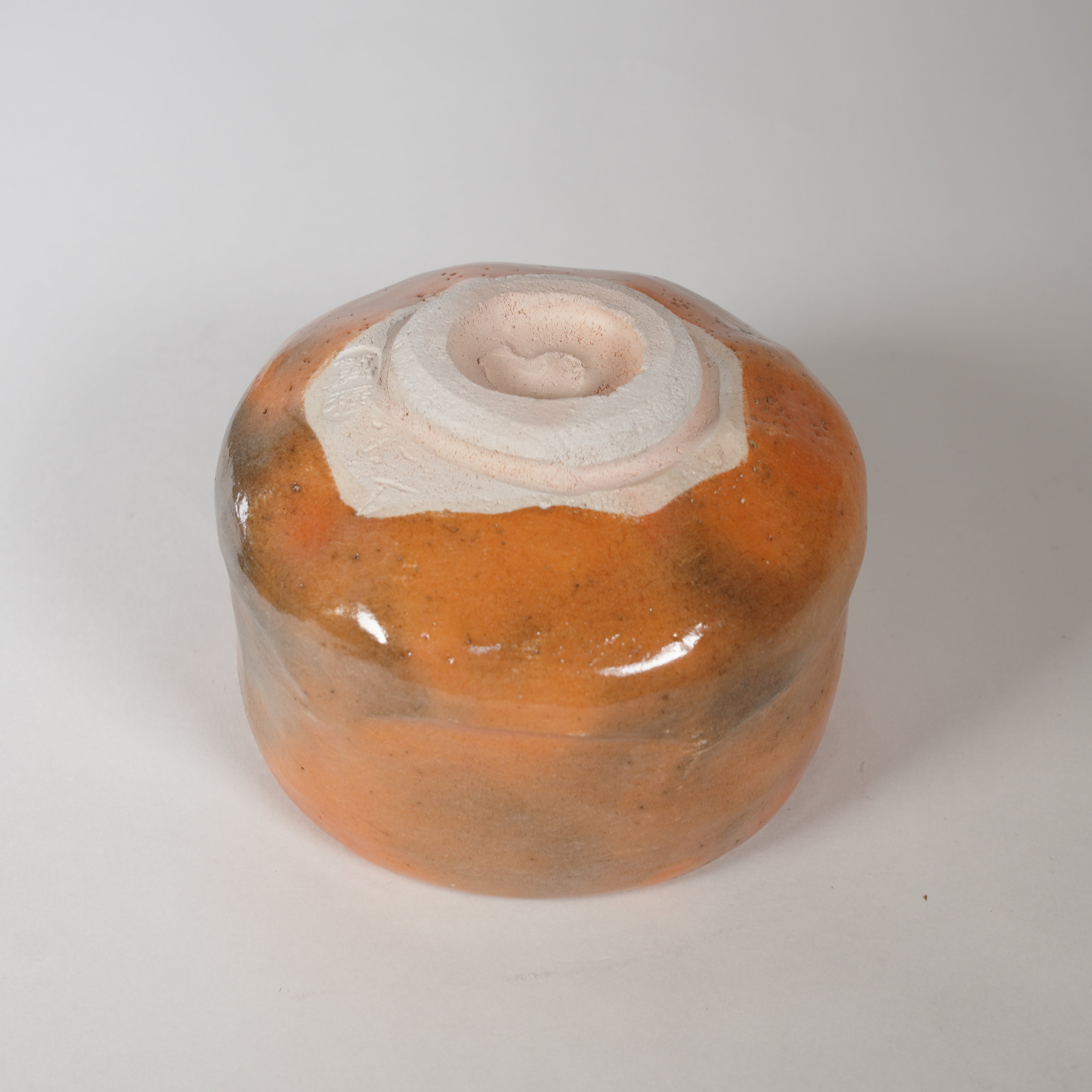 Cerámica raku / tazón de té / arcilla roja 1