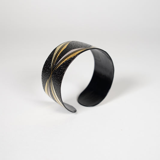 Kyoto damascening / bracelet / noir