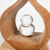 Sculpture en bois / cocoro / cristal