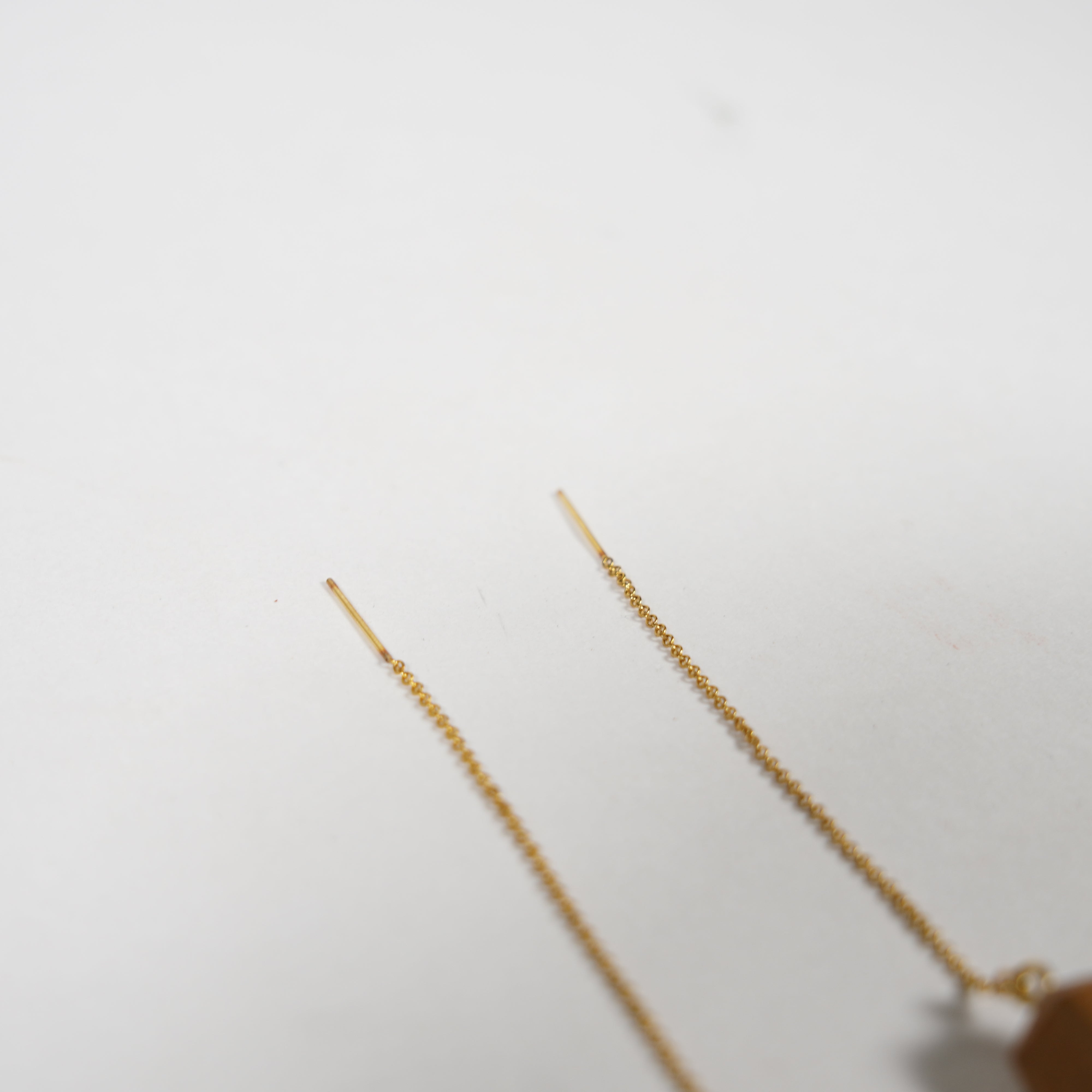 Earrings / Wood Carving / Drop of Lake Biwa