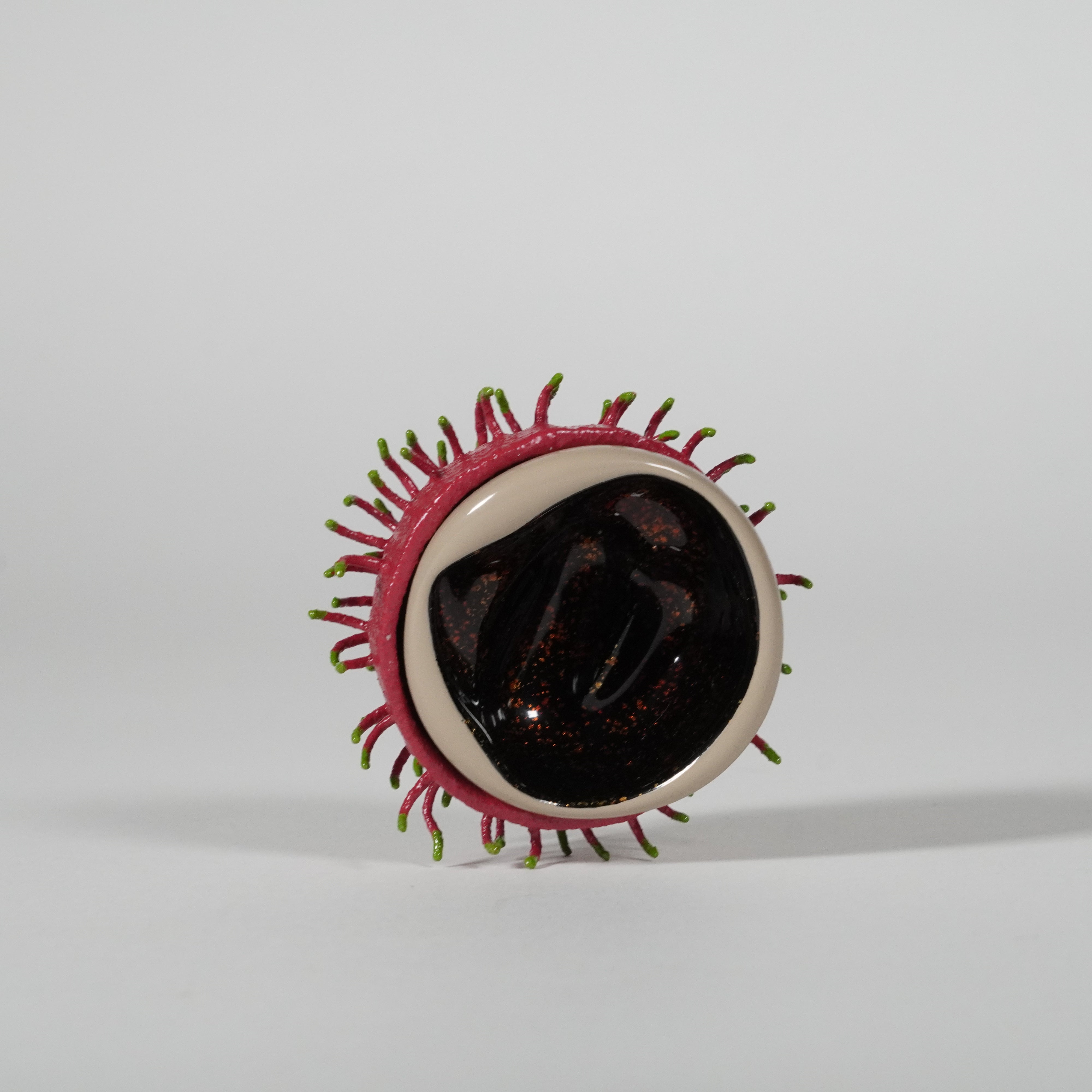 Hiroshima Lacquerware / Rambutan Motif / Hand-sculpted