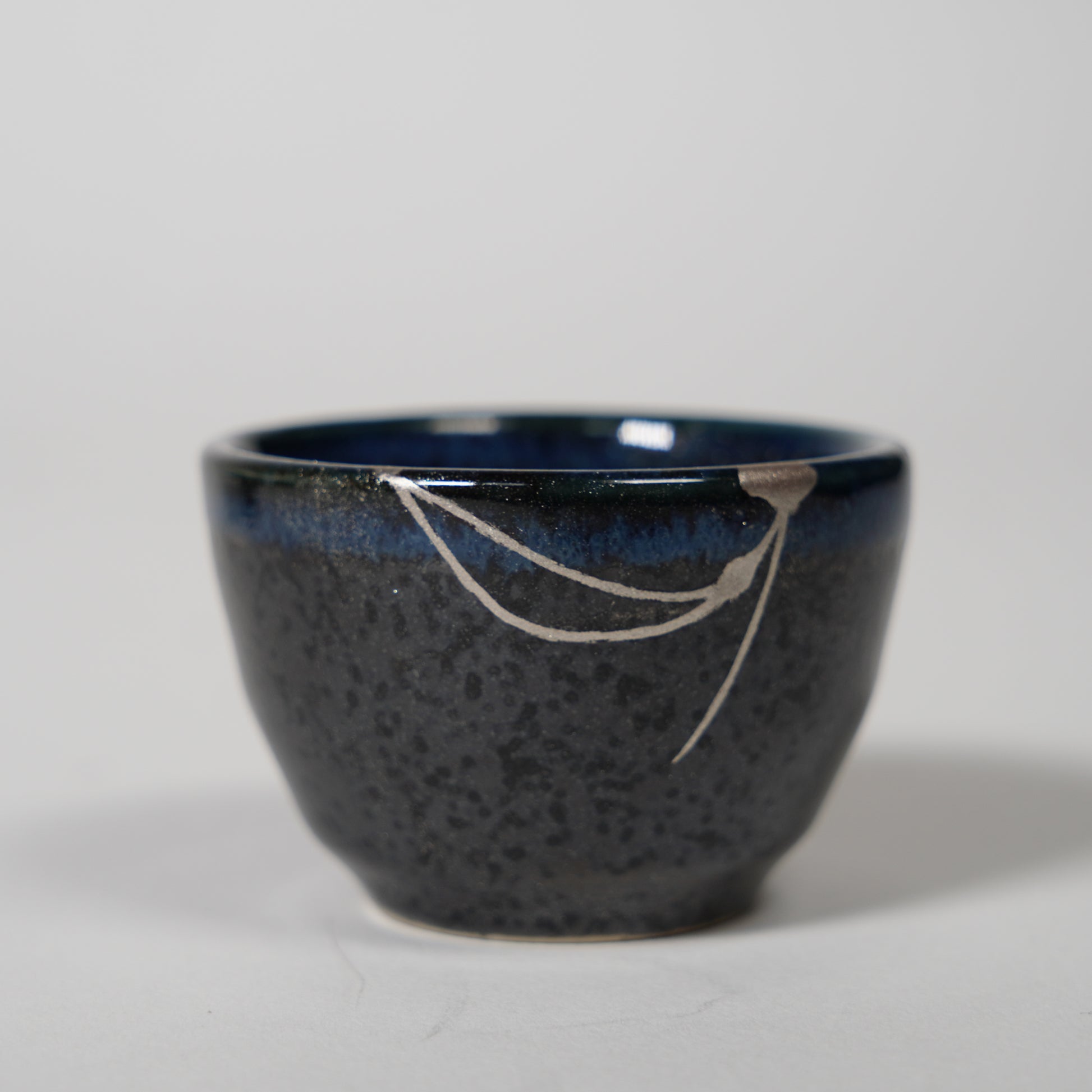 Authentic Kintsugi Pottery Black glaze