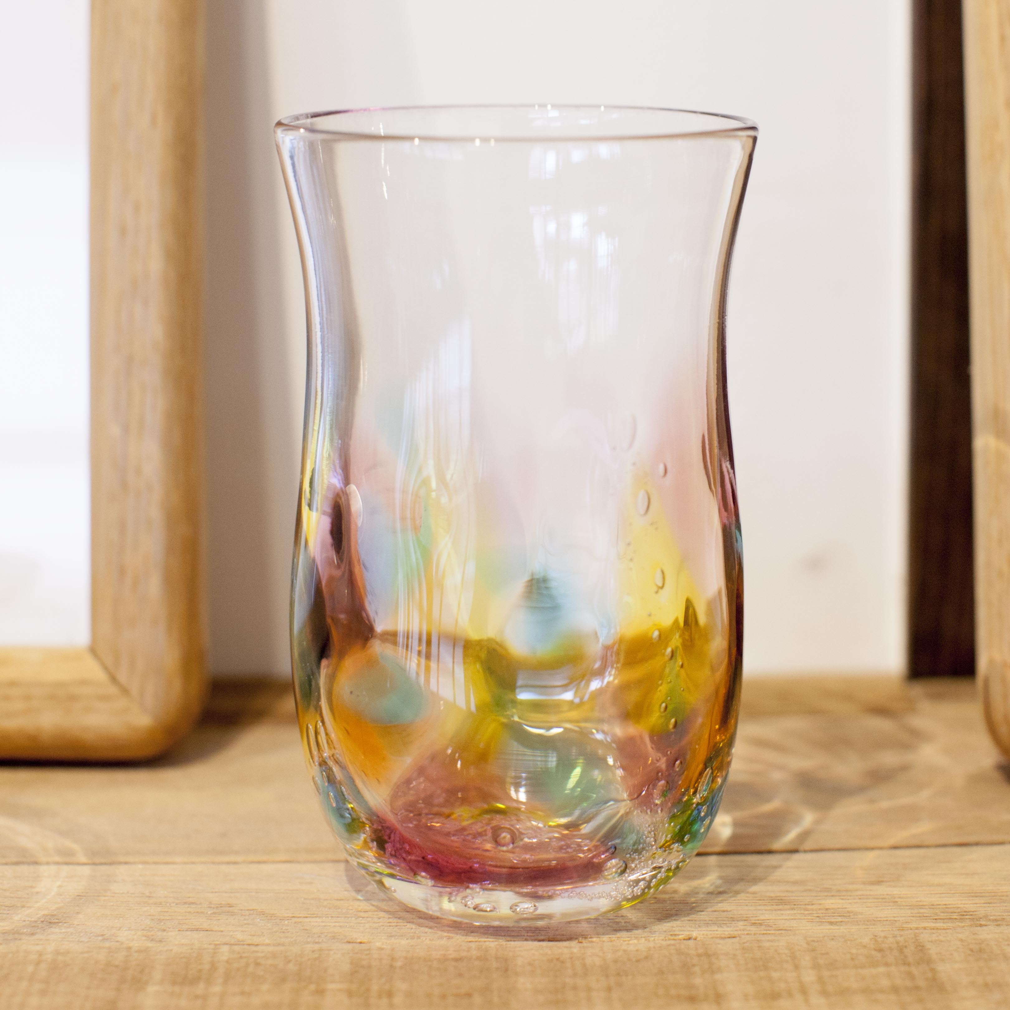 Hizen Vidro / Rainbow Beer Glass / Hand-blown