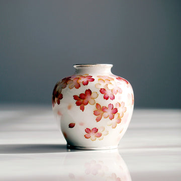 Runde Vase / Kirschblüten