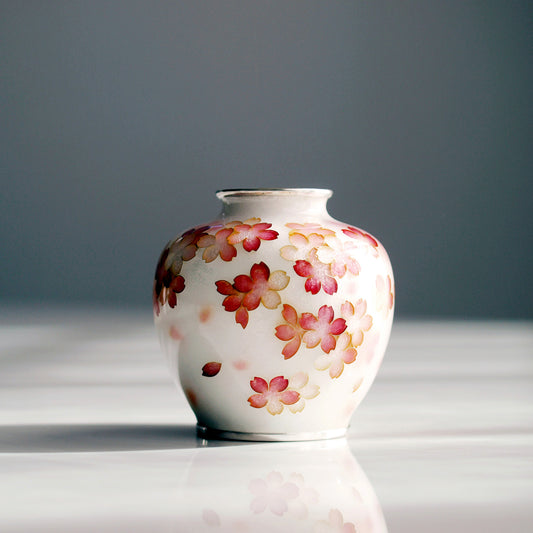 Vase ronde / cerisier fleurs