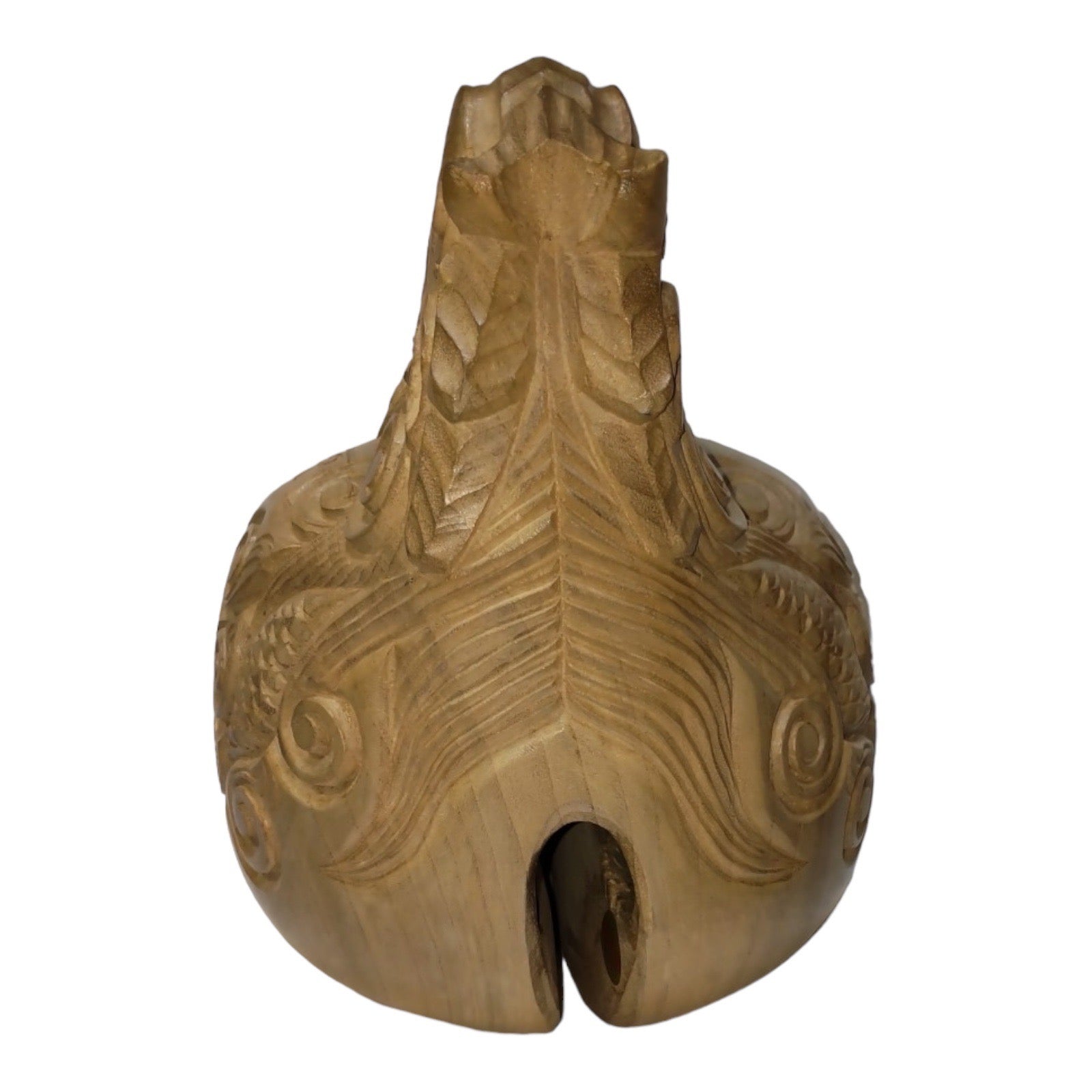 Wooden Fish Drum (Mokugyo) / Dragon Carving / 5.5-sun (16.5cm)