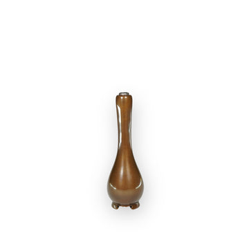 Wax Casting Flower Vase / Brown