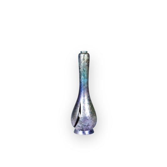 Wax Casting Flower Vase / Blue