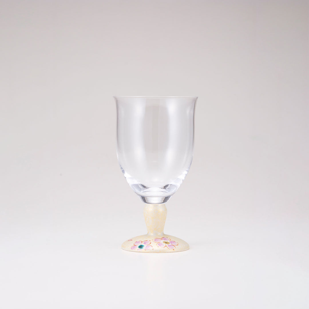 Kutani Japanese Glass / Gold Cherry Blossom / Plain
