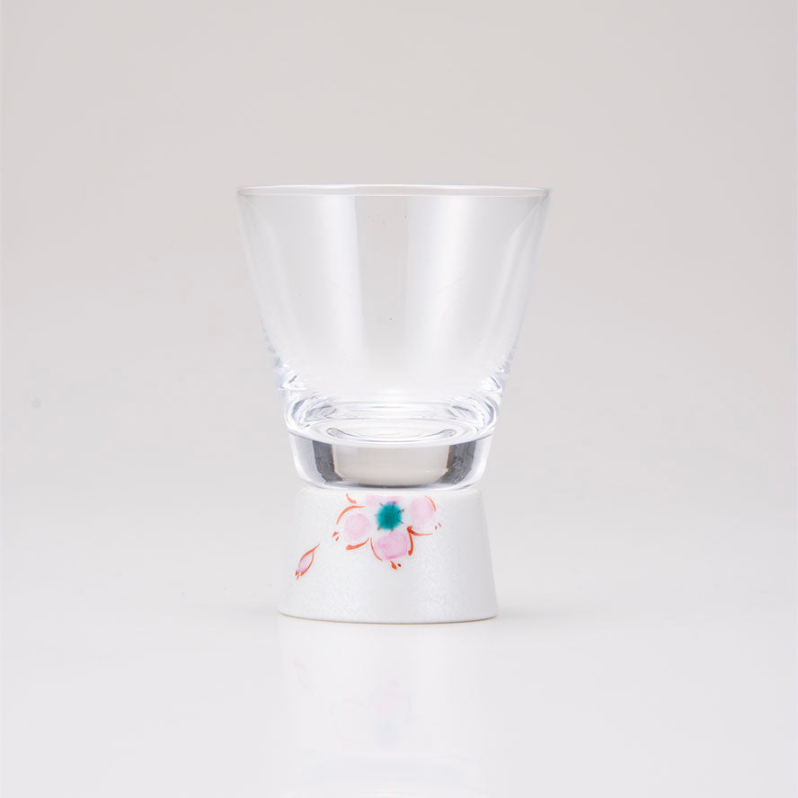 Kutani Japanese Shot Glass / Silver Cherry Blossom Suigenkyo Online Store