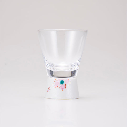 Kutani Shot Glass Glass / Silver Cherry Blossom