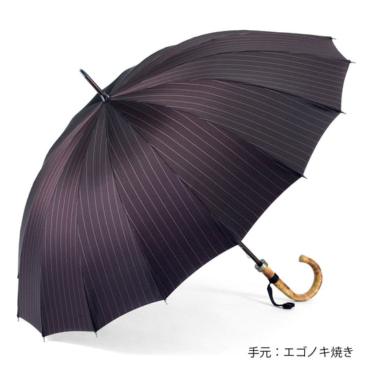 16 뼈 우산 / 핀 스트라이프 / 히코리