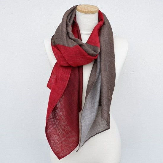 Yasuragi erimaki - rouge × sable beige × vin × brun