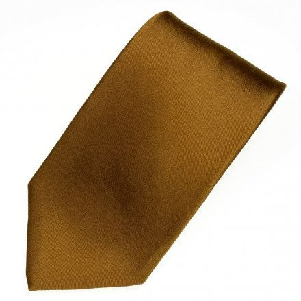 Luxury Silk Tie / Miyabi / 33-monme Satin / Gold Brown